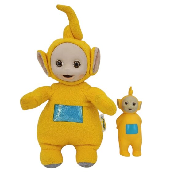Vintage Playskool Teletubbies Laa-Laa 13" Plush & 6" Figurine 1998 - Picture 1 of 16